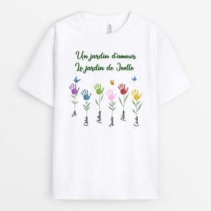 T-shirt Jardin D’amour De Grand-Mere Personnalise T-shirt Jardin D’amour De Grand-Mere Personnalise