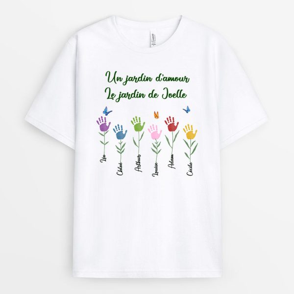 T-shirt Jardin D’amour De Grand-Mere Personnalise