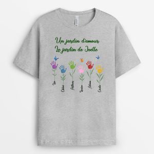 T-shirt Jardin D’amour De Grand-Mere Personnalise T-shirt Jardin D’amour De Grand-Mere Personnalise