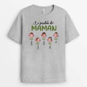T-shirt Jardin De MamanMamie Avec Photo Personnalise T-shirt Jardin De MamanMamie Avec Photo Personnalise