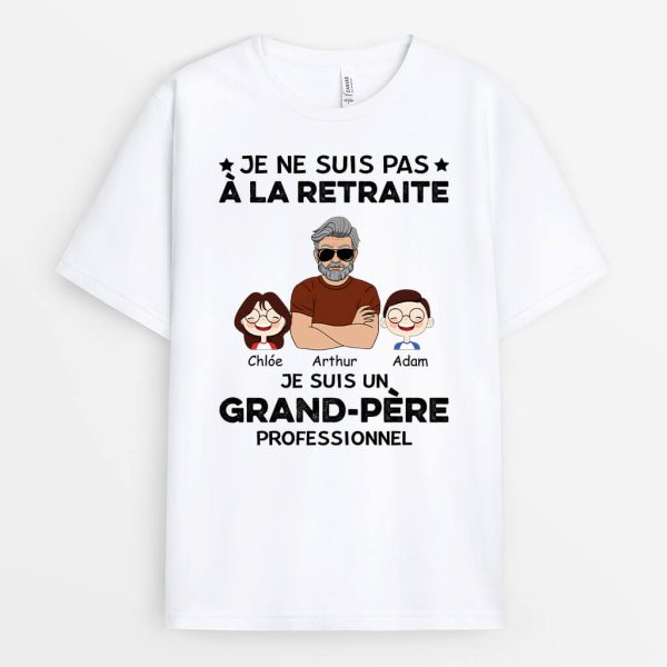 T-shirt Je Suis Un Grand-Pere Professionnel Personnalise