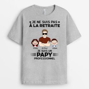 T-shirt Je Suis Un Grand-Pere Professionnel Personnalise T-shirt Je Suis Un Grand-Pere Professionnel Personnalise