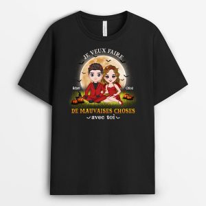 T-shirt Je Veux Faire De Mauvaises Choses Avec Toi Personnalise T-shirt Je Veux Faire De Mauvaises Choses Avec Toi Personnalise