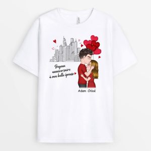 T-shirt Joyeux Anniversaire Ma Femme Personnalise T-shirt Joyeux Anniversaire Ma Femme Personnalise