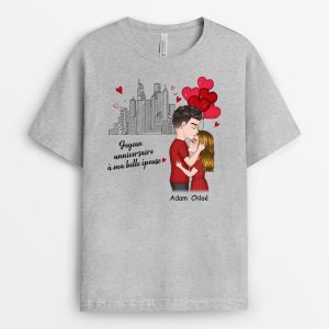 T-shirt Joyeux Anniversaire Ma Femme Personnalise T-shirt Joyeux Anniversaire Ma Femme Personnalise