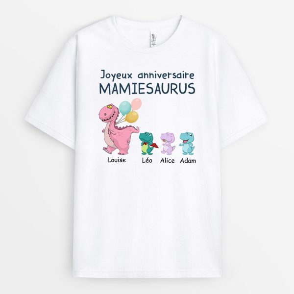 T-shirt Joyeux Anniversaire Mamansaurus Personnalise