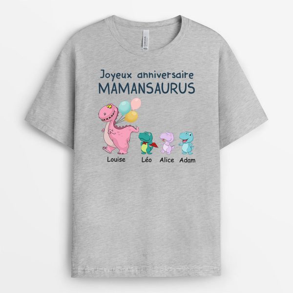 T-shirt Joyeux Anniversaire Mamansaurus Personnalise