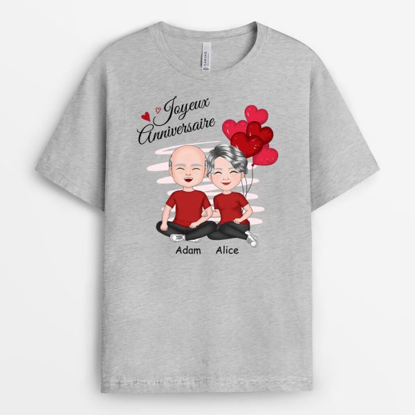 T-shirt Joyeux Anniversaire Mon Amour Personnalise