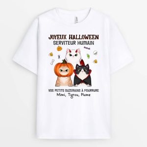 T-shirt Joyeux Halloween Serviteur Humain Personnalise T-shirt Joyeux Halloween Serviteur Humain Personnalise