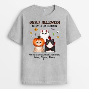 T-shirt Joyeux Halloween Serviteur Humain Personnalise T-shirt Joyeux Halloween Serviteur Humain Personnalise