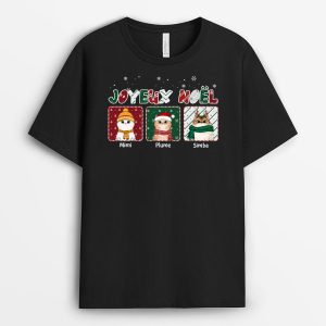 T-shirt Joyeux Noel Chats Personnalise T-shirt Joyeux Noel Chats Personnalise