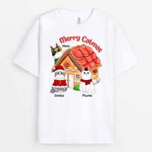T shirt Joyeux Noel Maison Des Chats Personnalise 1