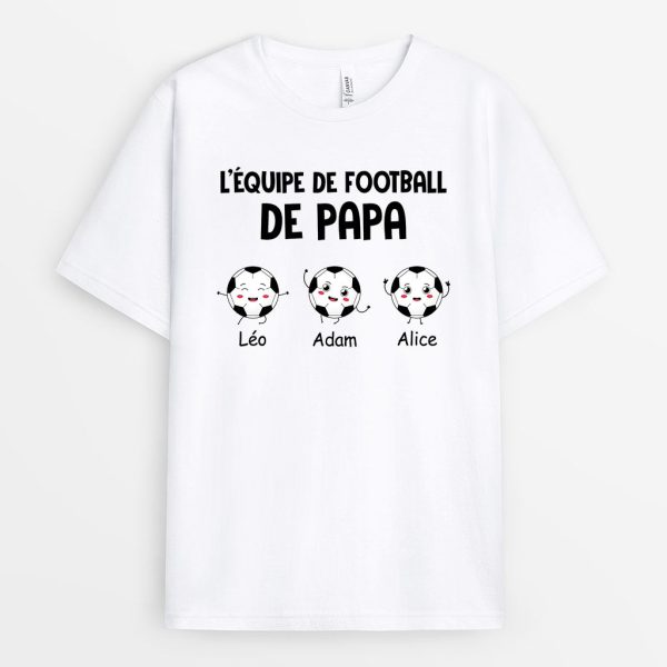 T-shirt L’Equipe de Football de Papa Papi Personnalise