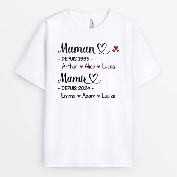 T-shirt L’Originie De Mamie Maman Personnalis