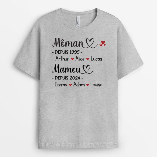 T-shirt L’Originie De Mamie Maman Personnalis