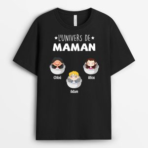 T-shirt L’Univers de Maman Mamie Vaisseau Spatial Personnalise T-shirt L’Univers de Maman Mamie Vaisseau Spatial Personnalise