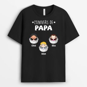 T-shirt L’Univers de Papa Papi Vaisseau Spatial Personnalise T-shirt L’Univers de Papa Papi Vaisseau Spatial Personnalise