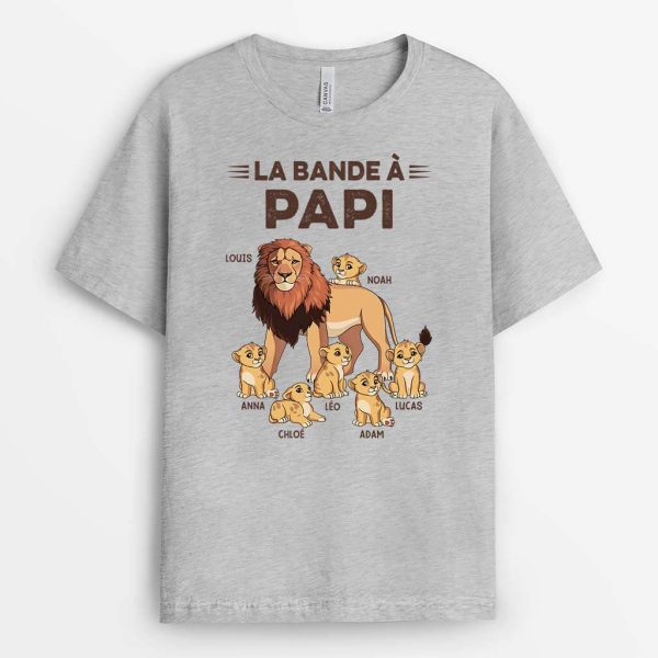 T-shirt La Bande A Papa Lion Version Blanc Personnalise