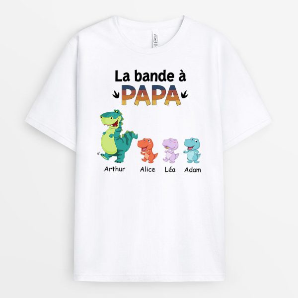 T-shirt La Bande A Papa Papy Version Dinosaure Personnalise