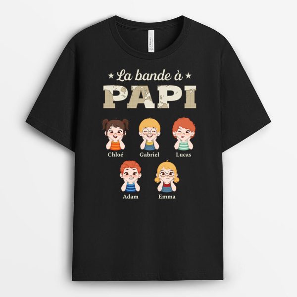 T-shirt La Bande A Papa Version Carte Personnalise