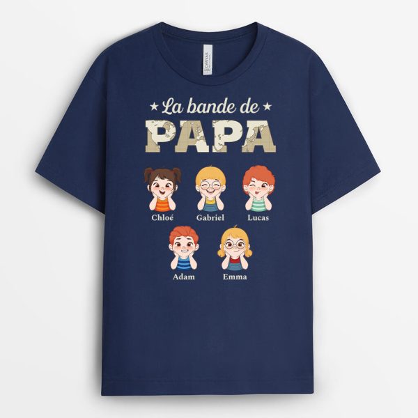 T-shirt La Bande A Papa Version Carte Personnalise