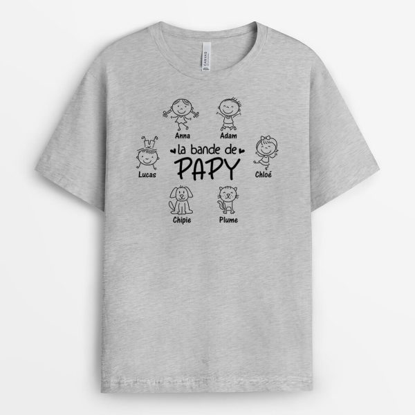 T-shirt La Bande A PapaPapy Avec Animaux Personnalise