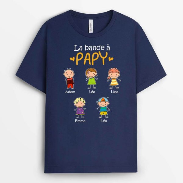 T-shirt La Bande A PapaPapy Version Mince Personnalise