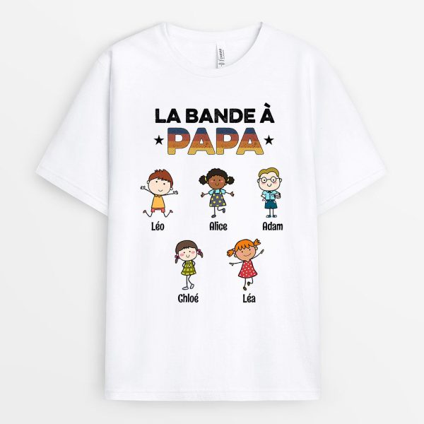 T-shirt La Bande A Papi Papa Mignonnettes Personnalise