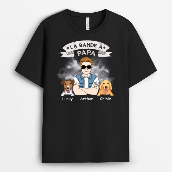 T-shirt La Bande De Papa Chien Tonnerre Personnalise