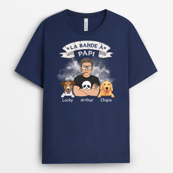 T-shirt La Bande De Papa Chien Tonnerre Personnalise