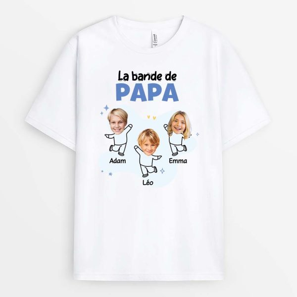 T-shirt La Bande De PapaPapy Photo Personnalise