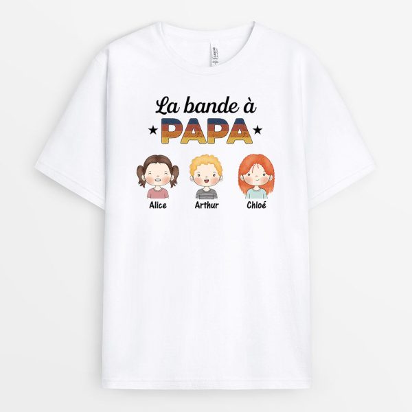 T-shirt La Bande a Papa Papi Couleur Pastel Personnalise