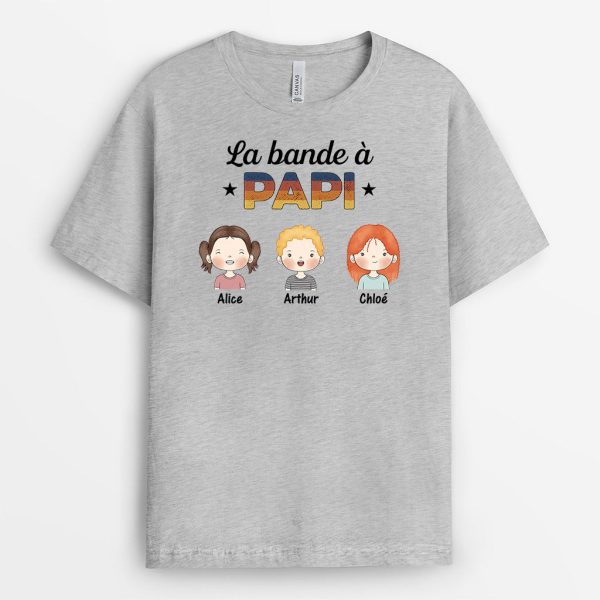 T-shirt La Bande a Papa Papi Couleur Pastel Personnalise