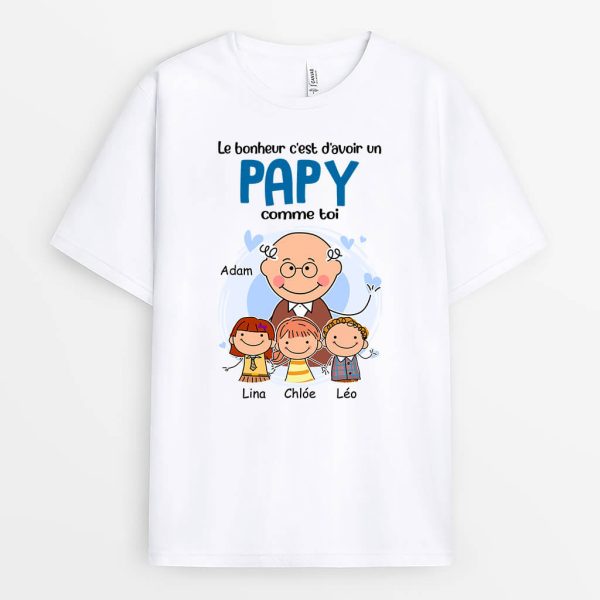 T-shirt La Chance d’Avoir Un Grand-Peere Comme Toi Personnalise