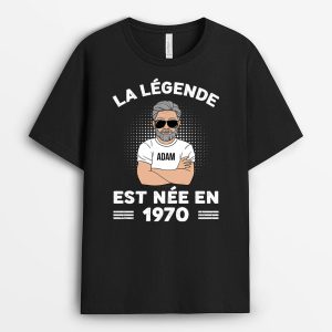T-shirt La Legende Est Nee Personnalise T-shirt La Legende Est Nee Personnalise
