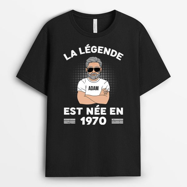 T-shirt La Legende Est Nee Personnalise