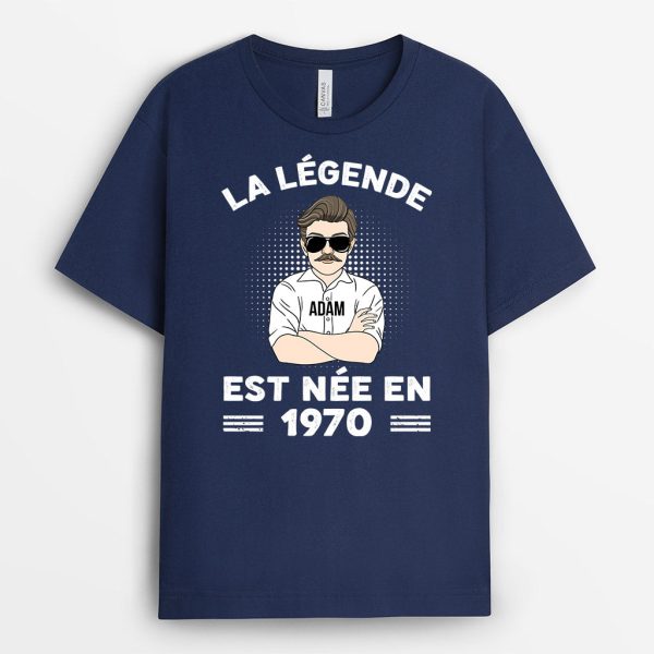 T-shirt La Legende Est Nee Personnalise