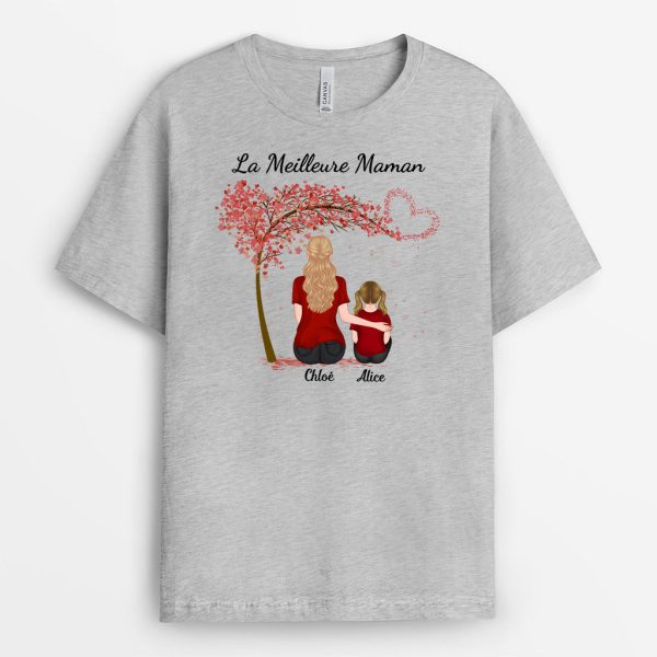 T-shirt La Meilleure Maman Mamie Arbre Personnalise