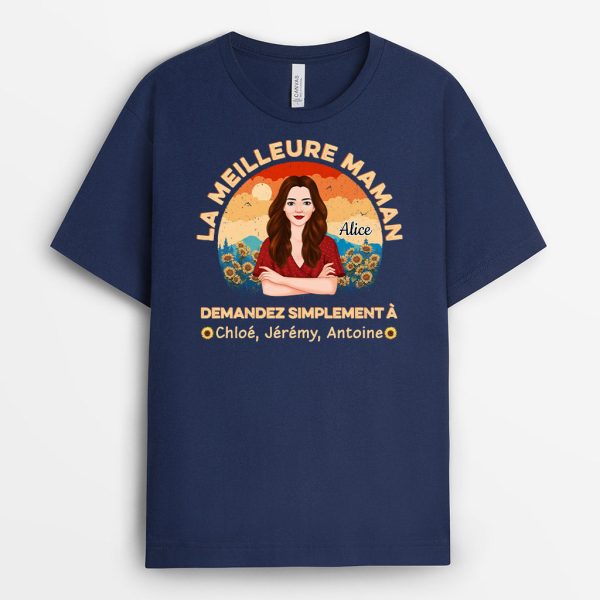 T-shirt La Meilleure Maman Mamie Demandez Simplement Personnalise