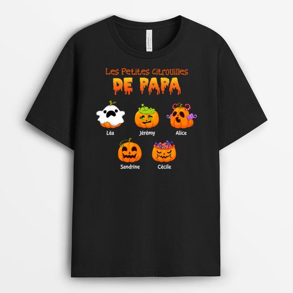 T-shirt La Petite Citrouille De Papa Personnalise