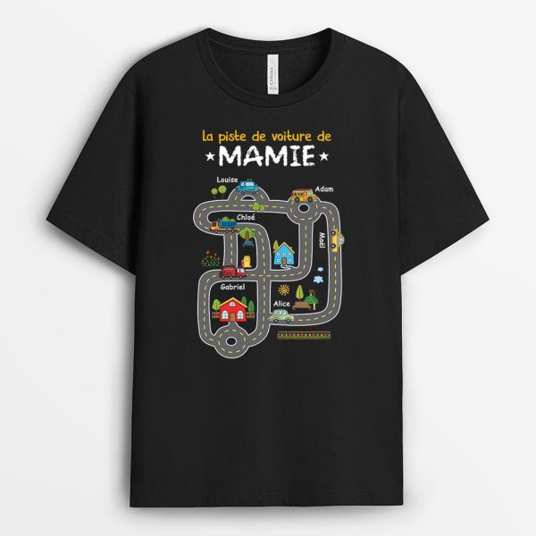 T-shirt La Piste De Voiture De PapaPapy Personnalise