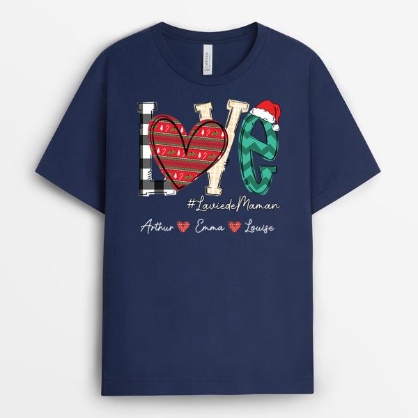 T-shirt La Vie De Maman Melange De Couleurs Personnalise