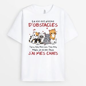 T-shirt La Vie Est Faite D’Obstacles Personnalise