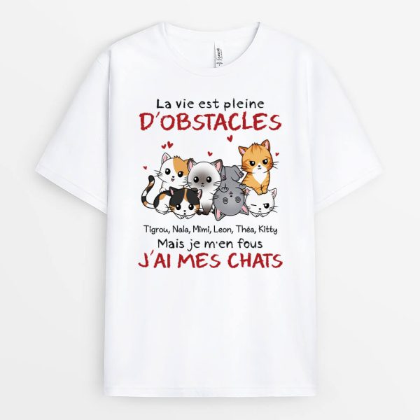 T-shirt La Vie Est Faite D’Obstacles Personnalise