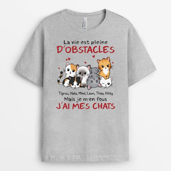 T-shirt La Vie Est Faite D’Obstacles Personnalise