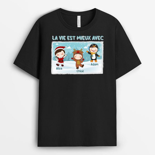 T-shirt La Vie Est Mieux Avec Personnalise