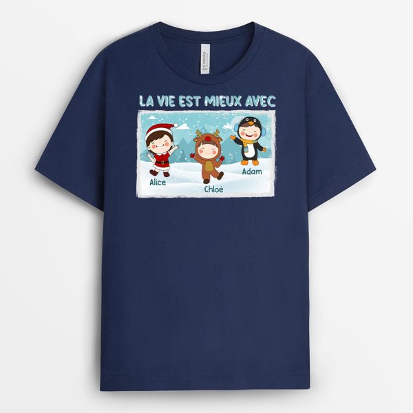 T-shirt La Vie Est Mieux Avec Personnalise