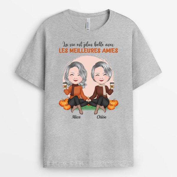 T-shirt La Vie Est Plus Belle Avec Les Meilleurs Amis Personnalise