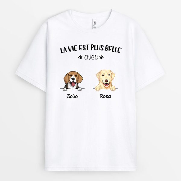 T-shirt La vie est plus belle Personnalise