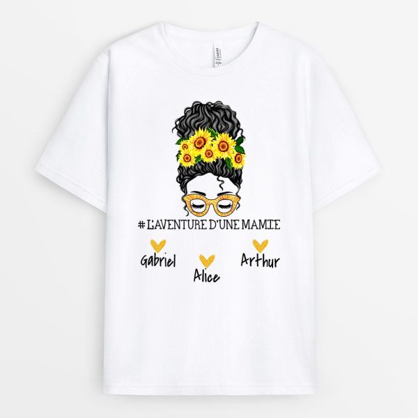 T-shirt L’aventure d’une Maman Mamie Personnalise